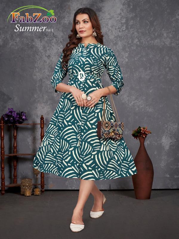 Fabzoo Summer Vol 1 Rayon Printed Frock Style Kurti Collection